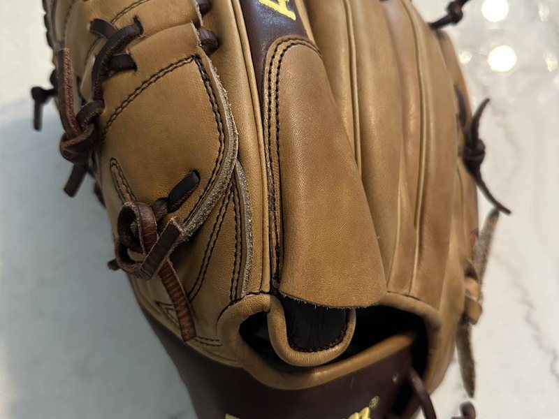 A Wilson A2K baseball glove cleaned and conditioned, ready for off-season storage